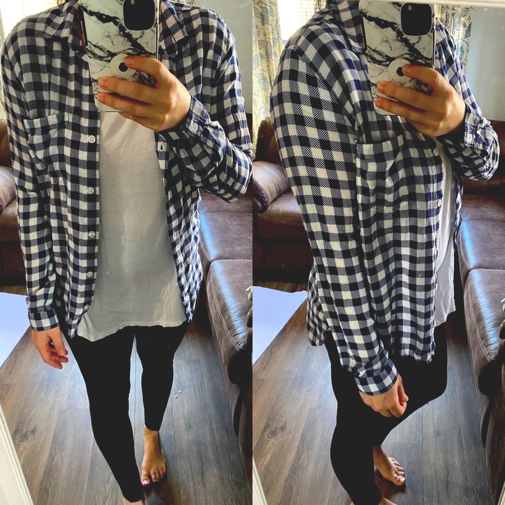 Cloth & Stone Gingham Button Up - Size S